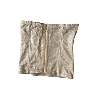 Maidenform Waist Nipper Boned Corset Size S Beige Shapewear Slimming Sculpt 6868